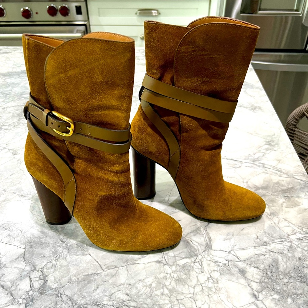 Gucci Brown Abigail Suede Ankle Boots